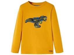 T-shirt De Manga Comprida Para Criança Cor Ocre 104