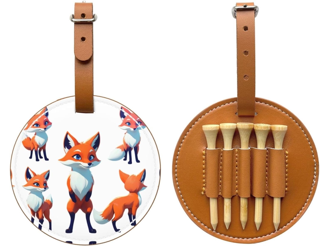Bolsa para Guardar Tees de Golfe Fantasy Fox, Preta, Fácil de Transportar e Eficiente | S/MARCA
