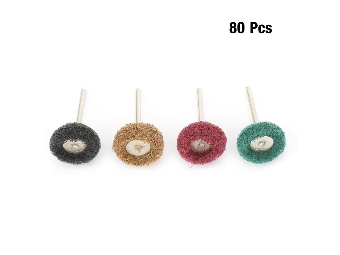 Kit De 80 Discos De Lija De 25mm Cepillo De Rueda Abrasivo Para Polir E Brilhar