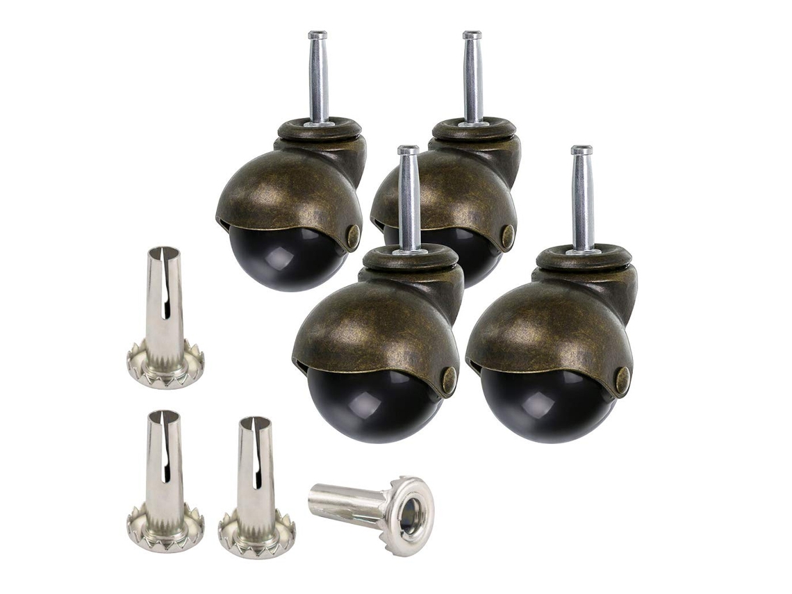 Retro-style 50mm Ball Bearing Caster 4-piece Set – Ideal For Coffee Tables And Small Decorative Furniture.