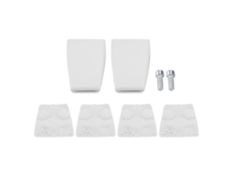 Laxiscreed Conjunto De 2 Grampos Para Tela De Vidro, Cabeça Redonda E Plana, Branco
