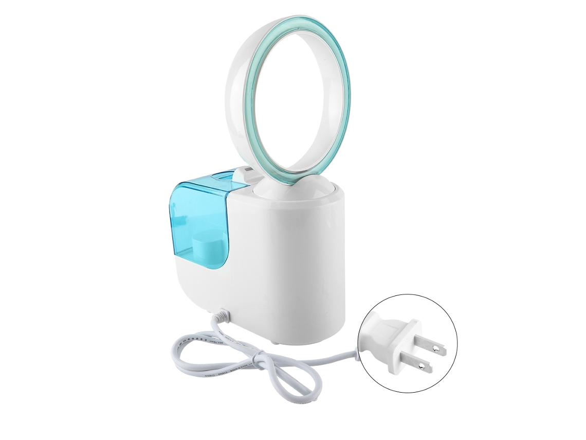 Laxiscreed Umidificador Com Ventilador Sem Lâminas E Funções De Ar E Umidificação, Versão Padrão Dos Eua Azul