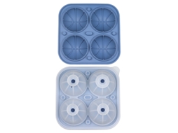 Forma De Gelo Em Forma De Bola De Basquetebol com Tampa Em Forma De Funil, Ideal Para Cocktails E Whisky. Azul Hexinyigjly