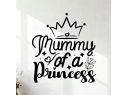 Mummy Of A Princess On White Background Adesivos Artísticos Em Vinil 72x78,6cm Pintura Murale Artistica Preto