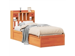 Cama Sem Colchão 100x200 Cm Pinho Maciço Castanho mel MAISON EXCLUSIVE