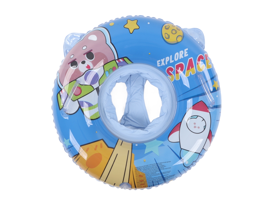 Boia De Natação Inflável Para Bebês Com Alça De Segurança, Boia De Piscina Com Padrão Fofo Para Crianças Pequenas, Azul -aquaforge