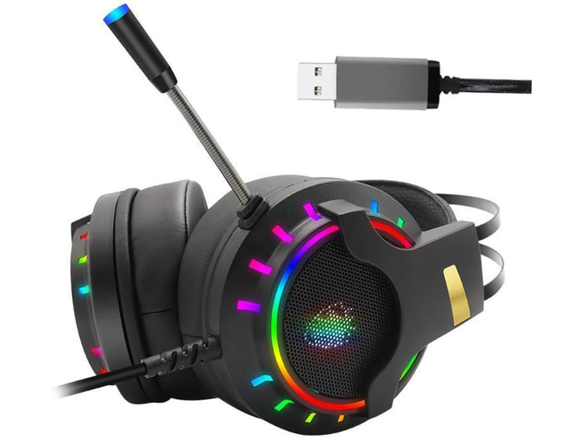 Fone De Ouvido Gamer Com Microfone E Entrada Usb Única Para Jogos De Vídeo E Comunicação Clara