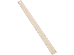 Régua De Liga Alumínio Bege 30 Cm, Metal Para Material Escolar Com