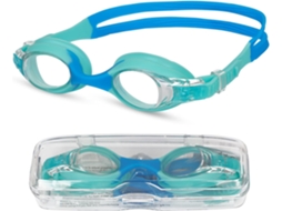 Óculos de Natação AQUAFORGE lentes de vidro temperado, protetor nasal, de 6 a 14 anos, rosa