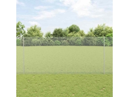 Vidaxl Cerca Hexagonal Com Poste 25 X 1,4 M Aço Galvanizado Prateado