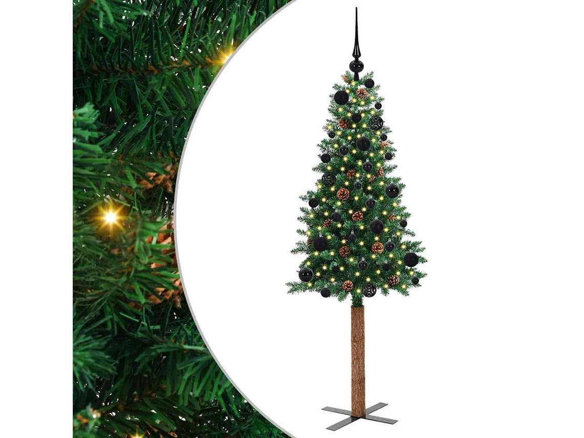 Árvore De Natal Slim Moderna Vidaxl Verde Pvc (150 Cm)