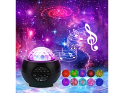Luz Noturna Led 3 em 1 com Projetor de Céu Estrelado para Quarto, Projetor Espacial Bluetooth Usb com Mudança de Cor e Música BRILVIBERA