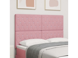 Vidaxl Cabeceira Led Com Fitas Led Com Cabeceira Rosa 160 Cm Veludo
