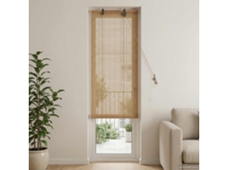 Vidaxl Estores De Rolo Castanho 50 X 220 Cm Bambu