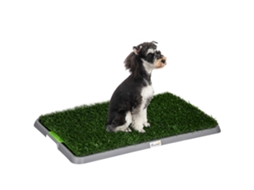 Banheiro para Cachorro com Grama Artificial, Bandeja de Treinamento, 67x41cm, 2 Pacotes | S/MARCA