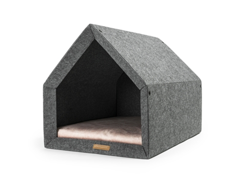 Canil Ecológico para Cão e Gato REXPRODUCT Pethome (Cinzento Escuro e Rosa - Tamanho L)