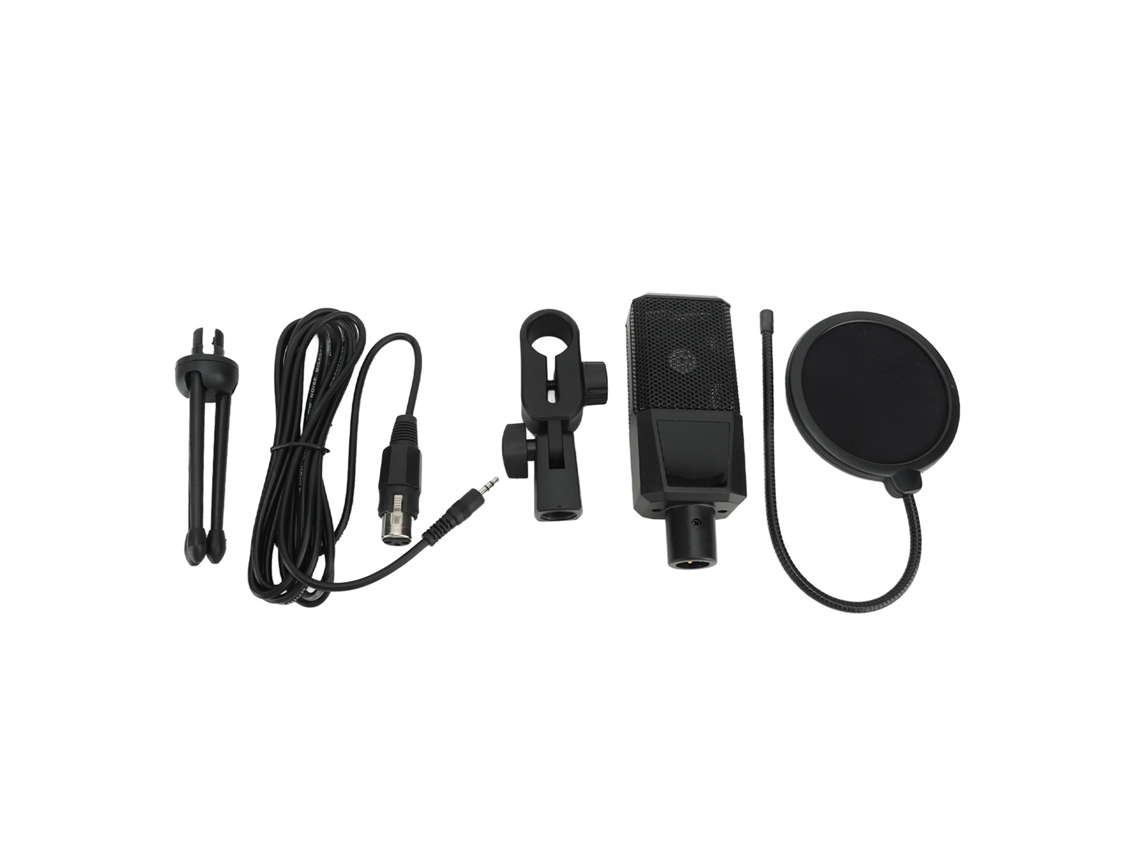 Microfone Condensador Com Redução De Ruído E Tripé Ajustável Para Streaming E Podcasting