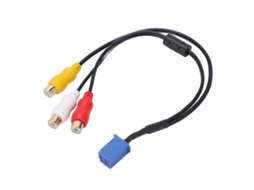 Adaptador De Cabo 3rca Para Carro Com 6 Pinos Av 3040, Conector De Áudio E Vídeo Para Unidade Principal De Navegação Em Dvd Aquaforge