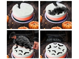 Estêncil de decoração de bolo de morcego 25 cm