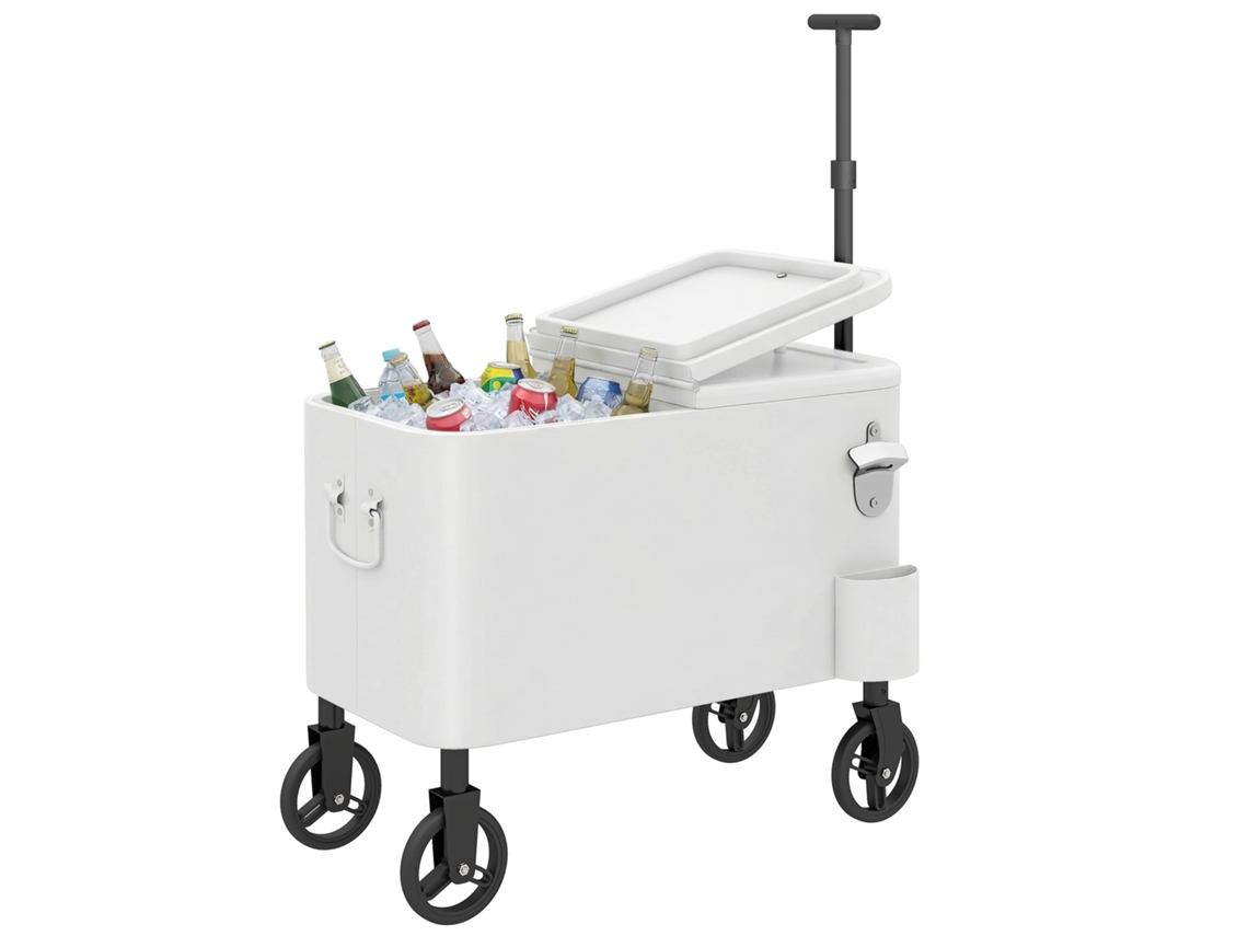Carrinho Refrigerado 56l com Rodas, Alças Ajustáveis e Abridor SINI TECH STORE