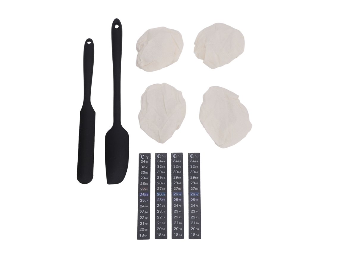 Ronjoe-kit De Fermento Natural Com Termômetro E Tampa De Tecido Para Frascos De 3 A 4 Polegadas
