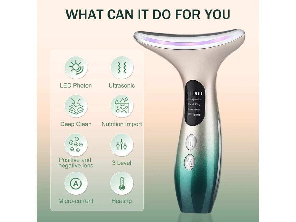 Massajador Facial Elétrico Antirrugas Massajador Visual 4 Em 1 Contra Rugas Com 3 Modos Medidor De Beleza Facial V 45c Dispositivo Facial Para Yizhood