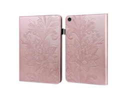 Capa De Couro Com Padrão De Renda Floral Em Relevo Para Tablet Lenovo Tab M10 De 3ª Geração