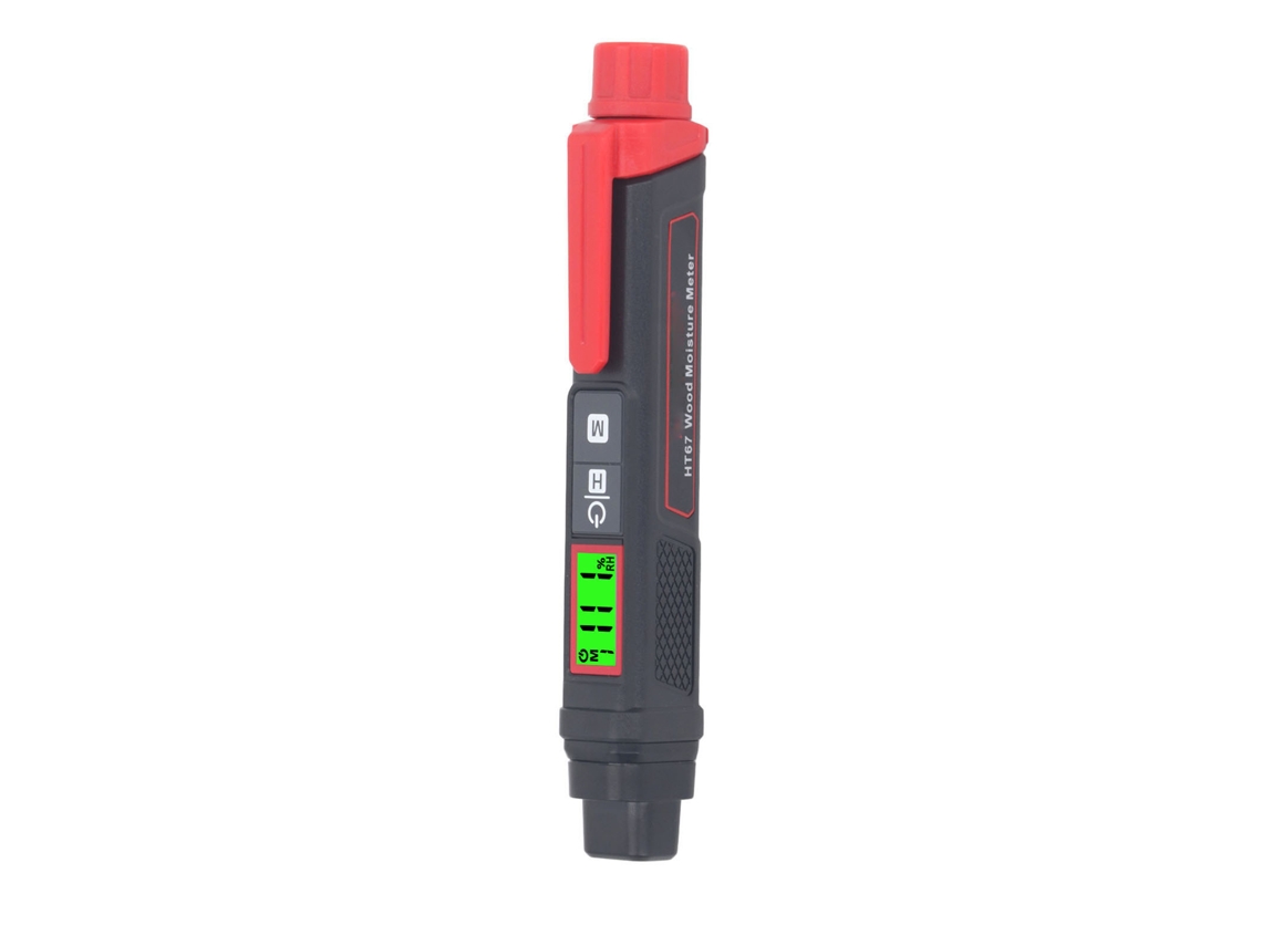 Medidor De Humedad Digital Portátil Com Pino E Tela Lcd Para Madeira E Parede Ht67