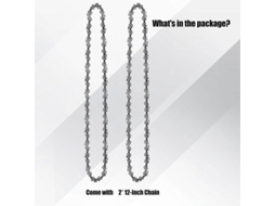 Pack de 2 correntes de 12 polegadas passo LP 1/4" com 62 elos CHARM