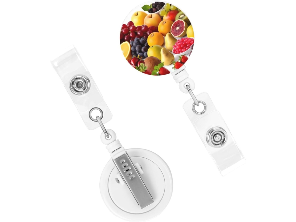 Porta Crachá Retrátil, Porta Crachás Retrátil Resistente para Frutas Frescas, Porta Crachás Resistente, Chaveiros E