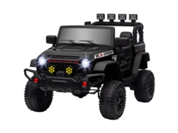 Carro Elétrico 12v Preto MARCA, controle remoto, faróis LED, buzina, música