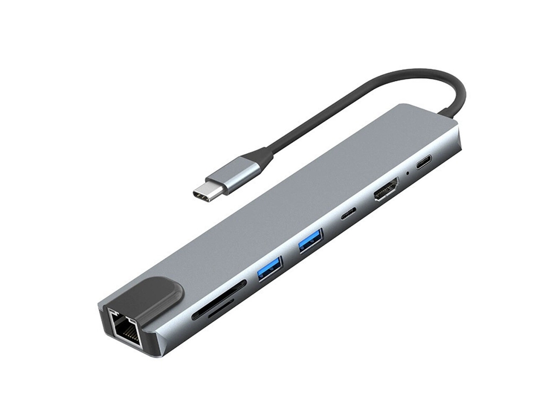 Estação De Encaixe Para Laptop 7 Em 1 Com Hdmi, Usb 3.0 Duplo Tipo C, Rj45, Leitor De Sd/tf E Hub SUNNY SPACES