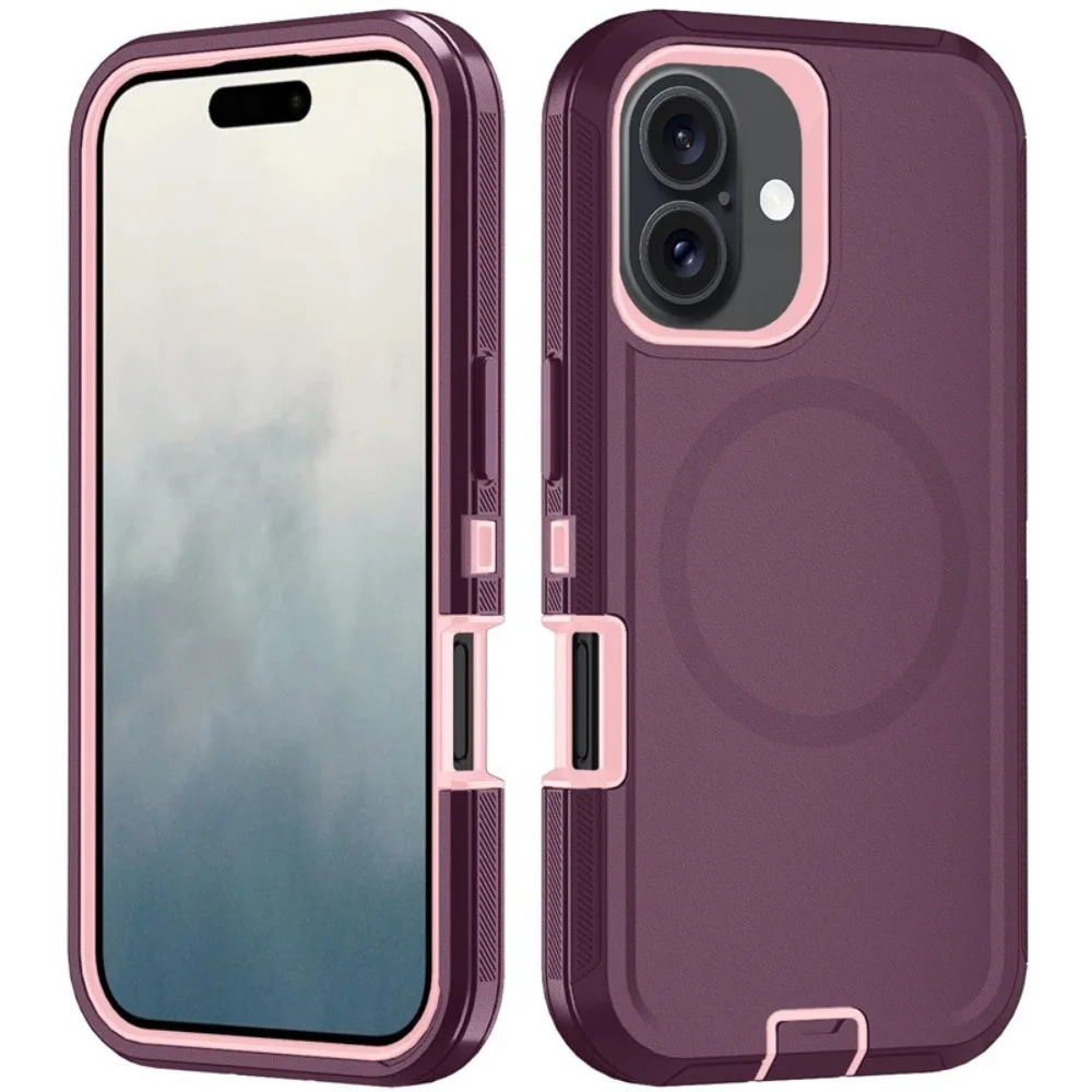 (roxo-avermelhado, Iphone 17e) Adequado Para Capas Protetoras Magnéticas Magsafe E Capas À Prova De Choque.