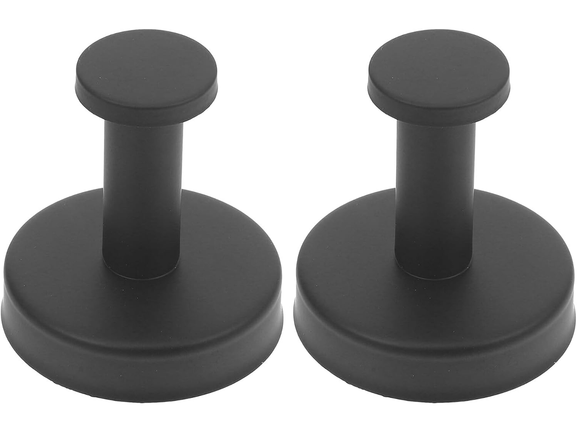 Fomiyes Conjunto De 2-ganchos Parede Em Aço Inoxidável Preto, Resistentes, Para Cozinha E Entrada