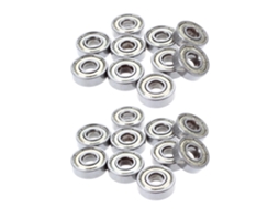 Rebe-20 Rolamentos De Bola Miniatura 608 Zz Aço 8x22x7mm Sulcos Profundos De Qualidade Nova