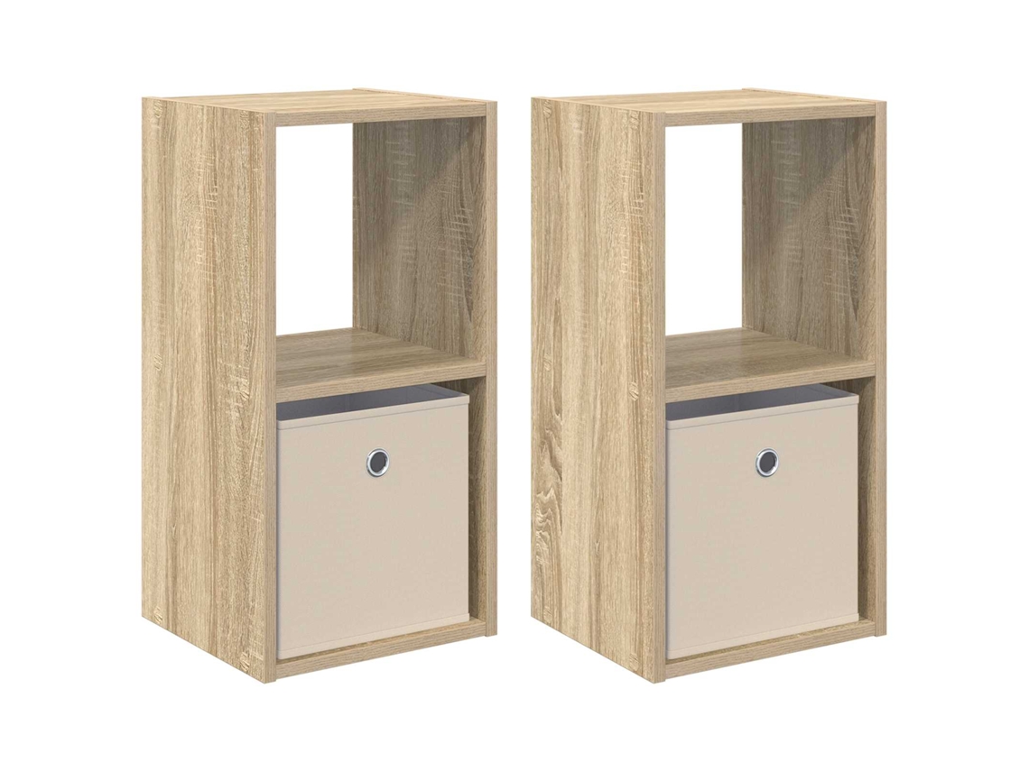 Conjunto de 2 Mesas de Cabeceira MAISON EXCLUSIVE Carvalho Sonoma 30,5x27x59,5 cm