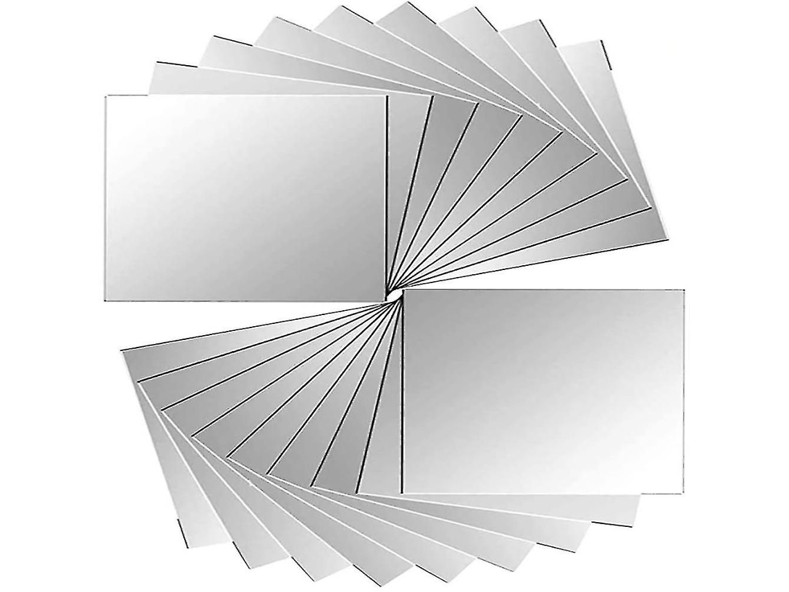 Conjunto de 18 espelhos de plástico para decoração escolar, doméstica S/MARCA