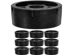 Tampas De Plástico Preto Para Tubos Papel 7, 6cm, Pacote Com 10 Unidades