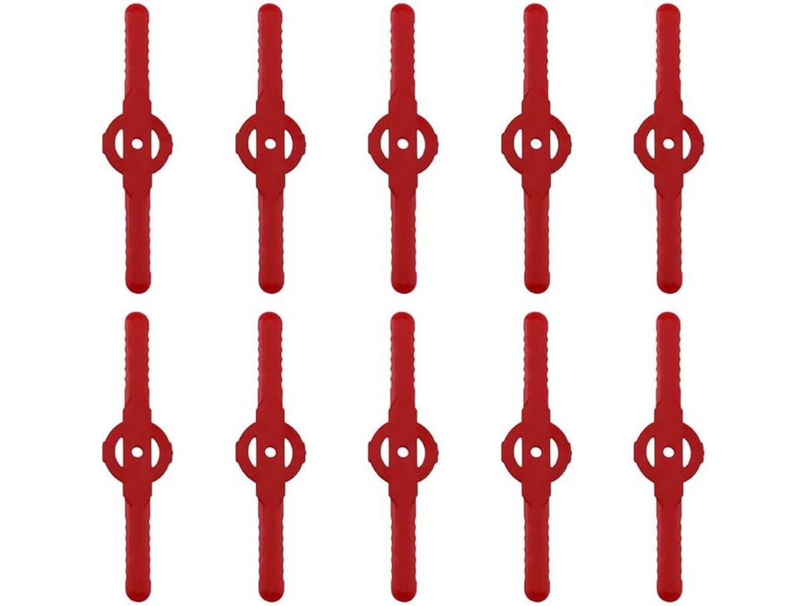 2026-10 Lâminas De Corta-grama De Plástico, Acessórios De Jardim, Buraco Pequeno 5mm (vermelho)