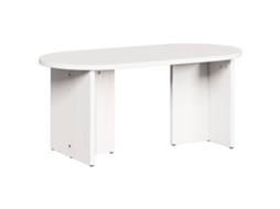 Conjunto 1 Mesa De Café Moderna Vidaxl Branco Madeira De Pinho Maciça (80 X 39,5 X 35 Cm)