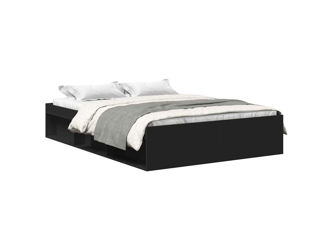 Estrutura Cama de Casal Pequena 120x190 Cm Preto MAISON EXCLUSIVE