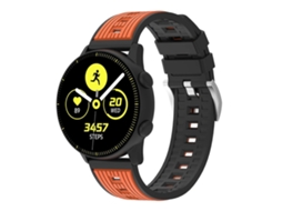 Pulseira De Relógio De Silicone Com Listras Verticais Em Duas Cores