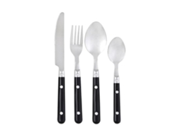 Conjunto de Talheres GIMEL 24 Peças Preto