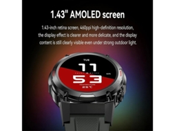 Smartwatch 1.43 Amoled Militar Relógios Inteligentes para Homens Atender/fazer Chamada Fitness Tracker Ip68 400mah Bestvite