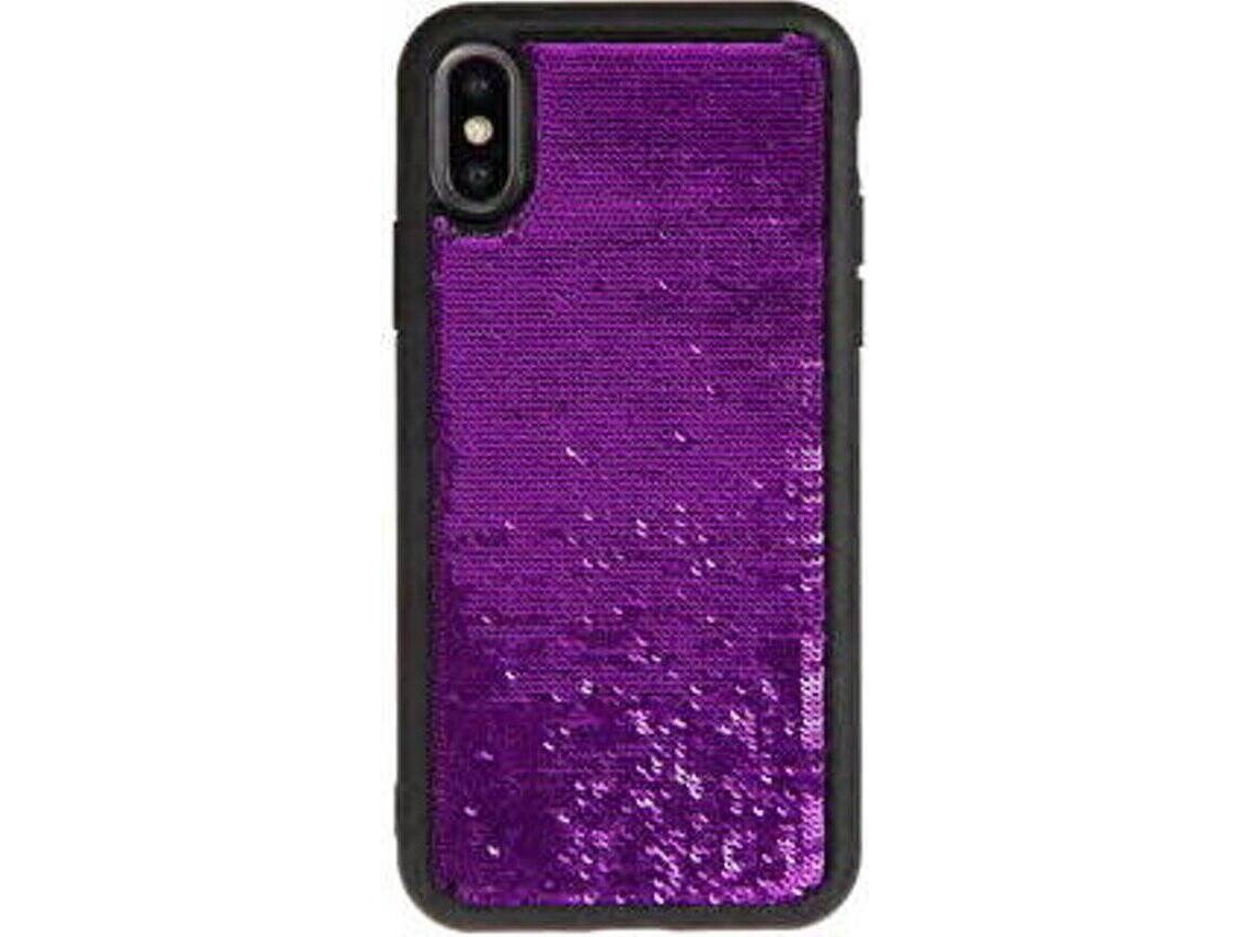 Capa iPhone XR BENJAMINS Sequins Roxo