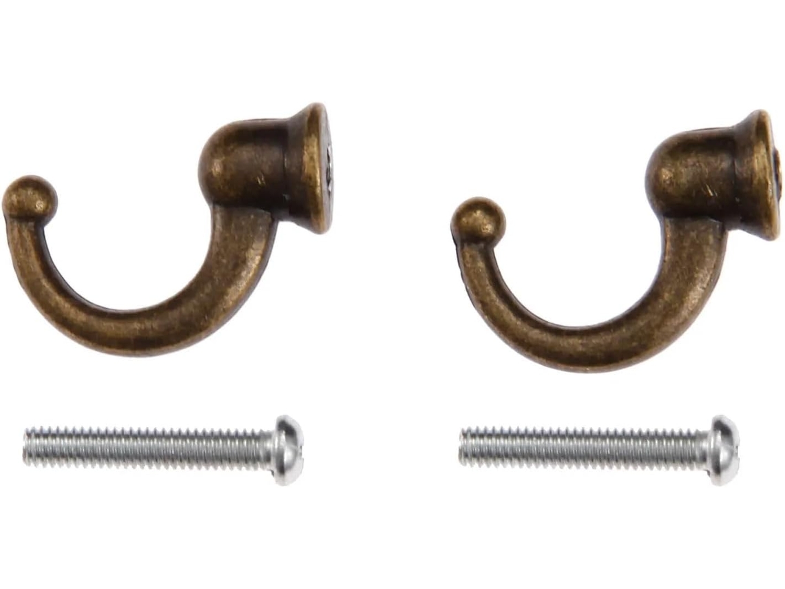 Conjunto De 2 Ganchos Parede Em Bronze Antigo Para Chapéus, Roupões,