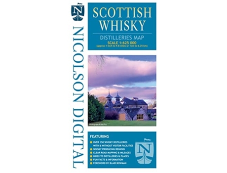 Livro Nicolson Digital Scottish Whisky Distilleries Map de Fry e Val (Inglês)