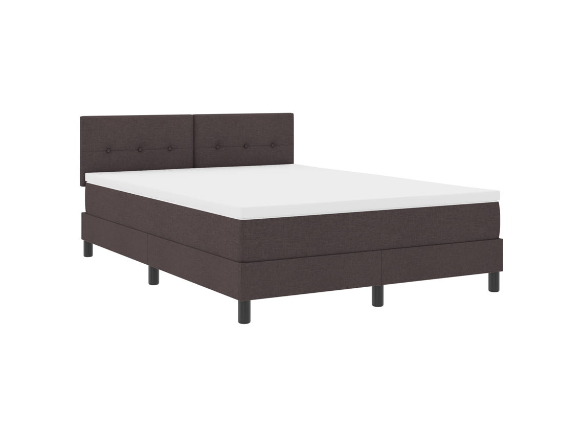 Conjunto 1 Cama Box Vidaxl Castanho Tecido (160 X 200 Cm)
