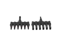 Conector de derivação para 1 a 6 painéis solares (adaptador de 6 vias, adequado para sistemas de gestão de energia)