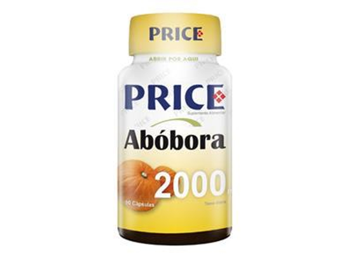 Suplemento Alimentar PRICE Abóbora 2000 -  90 Cápsulas - Price